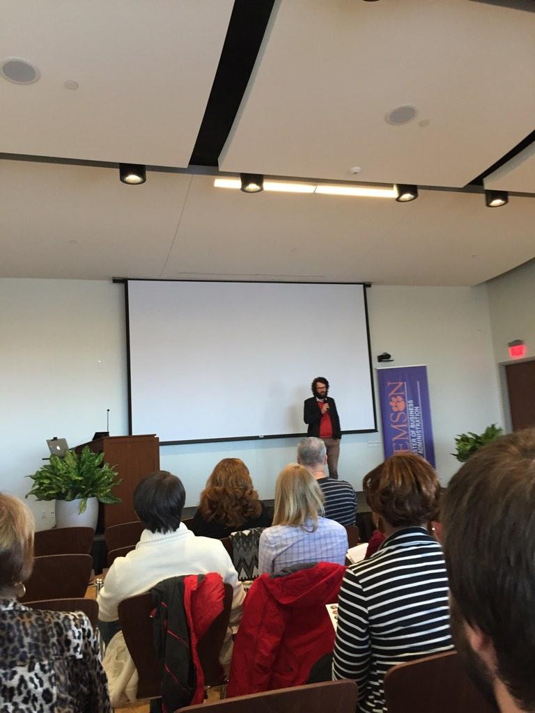 ryedev's tweet image. .@masondesu CTO of @TheIronYard helping kick off Demo Day of the 5th graduating class  from Greenville.