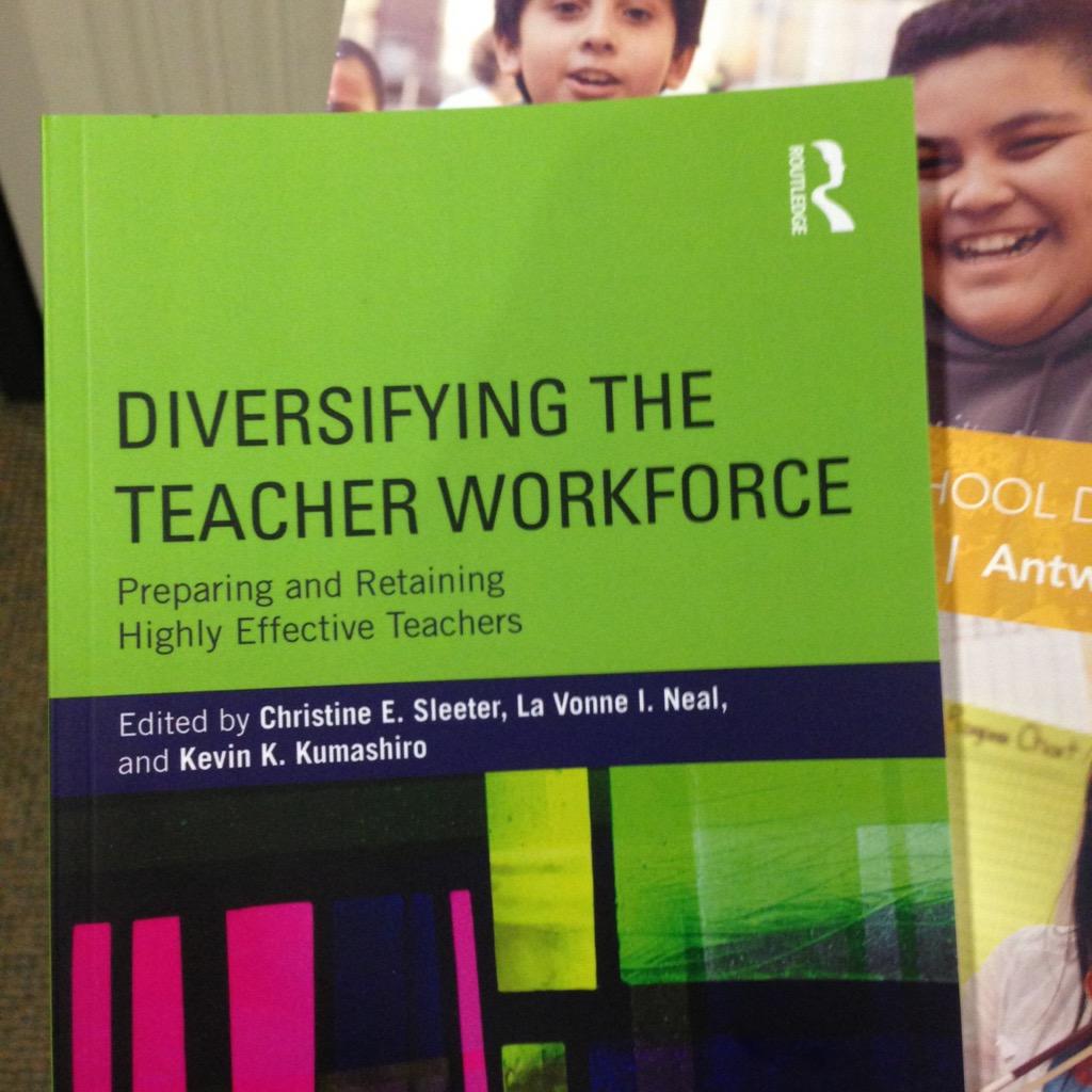 EducatorEval's tweet photo. Met w/ @ebavdir today to discuss teacher diversity. Looking forward to reading this new volume featuring her work! http://t.co/eXTyQGXxPb