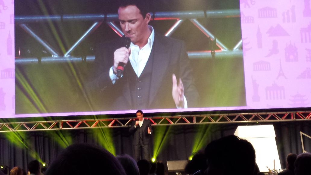 Russell Watson : Travel Counsellors's Conference 2014 @ Manchester Central : Image from Russell Marden @RJMarden via Twitter
