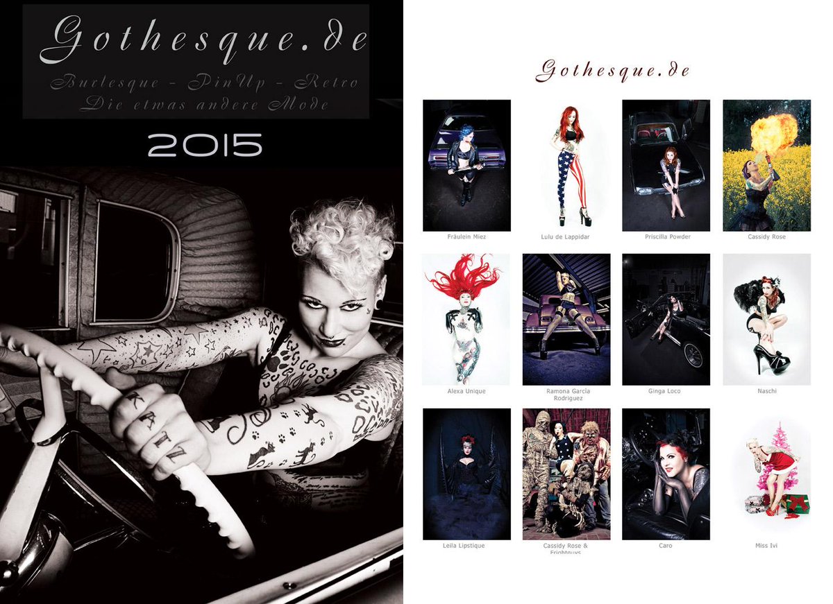 gothesque_de's tweet photo. Er ist endlich da! Der 2015 Gothesque Kalender
http://t.co/Dhpa1N66A5
#gothesque #äaöender #tattoo http://t.co/Mmq1OILS0Z