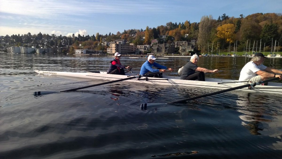 Here's our mid-day rowers on a frosty November morning. Featuring Margaret Rothchild rowing the Margaret Rothchild!