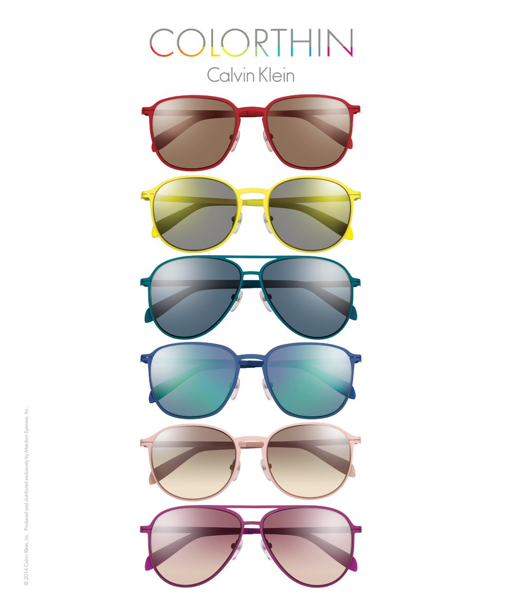 MarchonEyewear's tweet image. Make a statement with the COLORTHIN Calvin Klein sunglass collection #sunglasses #CalvinKlein #Marchon