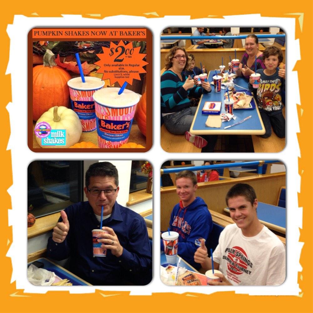 BakersDT's tweet photo. People are loving our new #pumpkinshakes get one before they are gone. http://t.co/qKPBFjsX9A
