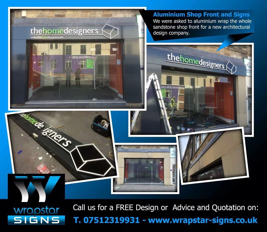 WrapstarSigns's tweet photo. Full aluminium shop front for local architect design office http://t.co/xFUsVB2ThL