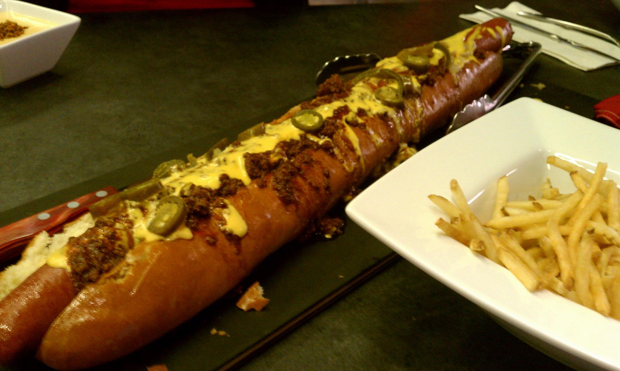 Funky Food Facts on X: The Texas Rangers sell a hot dog called the  Boomstick which costs $26.00, weighs 3 pounds and is 2 feet long. #MLB   / X