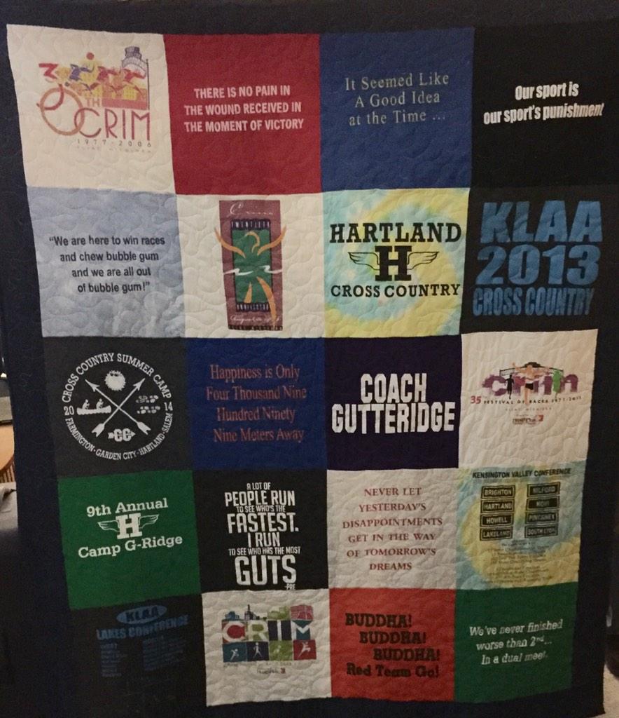 hartlandxctf's tweet photo. My mom made me a shirt quilt!!! #lovemymom #xcquotes http://t.co/hKDX3rh4b6