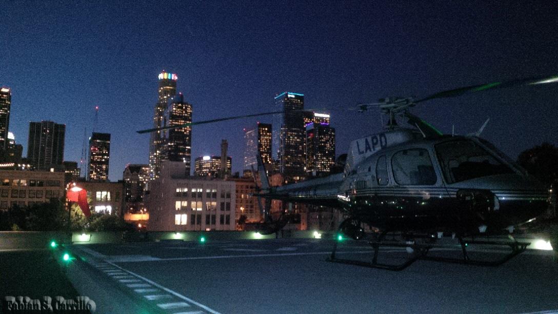SgtFlanaganLAPD's tweet photo. "@LAPD_SCI: Downtown #LA skyline via @LAPDCentralArea's roof top. #LAPD http://t.co/2TmihpTmn9" A great benefit of working in #DTLA , views.