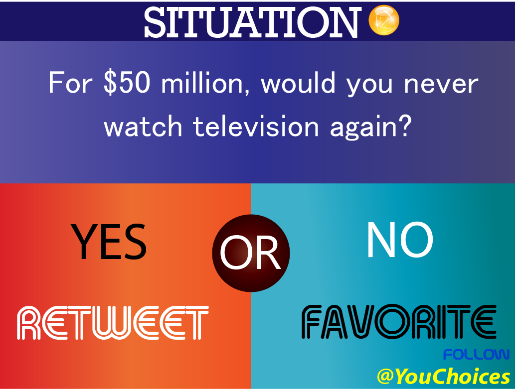 YouChoices's tweet image. Would you?