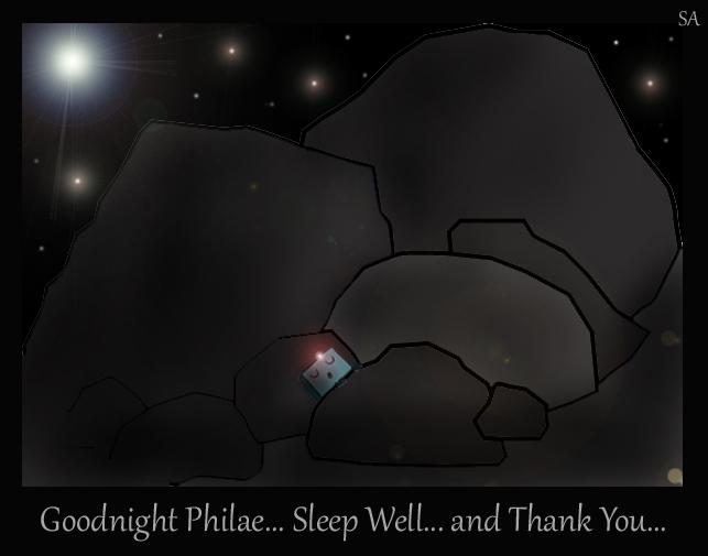 Starry dreams little one! RT <a href="/mars_stu/">Stuart Atkinson</a>: <a href="/Philae2014/">Philae Lander</a> <a href="/ESA_Rosetta/">ESA Rosetta Mission</a> Go ahead, you've earned it...  #CometLanding