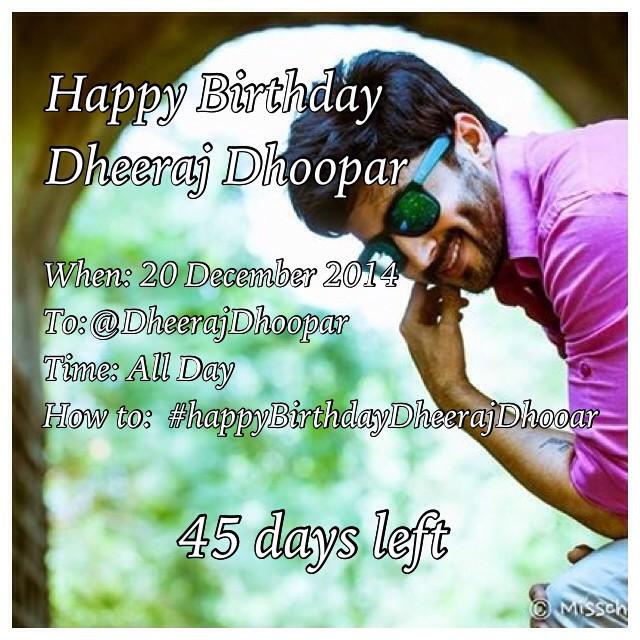 PremarSsk's tweet photo. @ColorsTV @SSKOnColors please don't forget to wish Dheeraj birthday #20Dec2014 #HappyBirthdayDheerajDhoopar http://t.co/sXzcXRLQUO