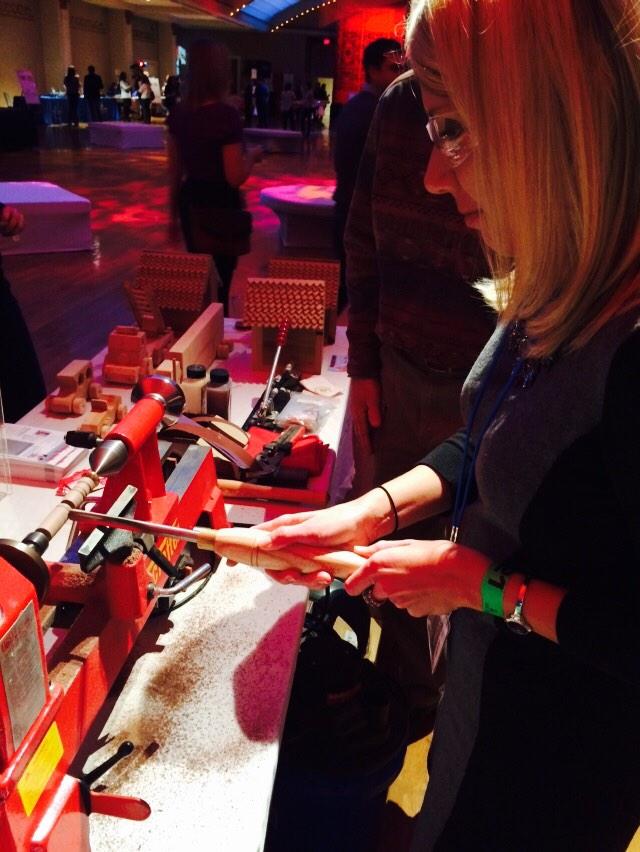 ImagineCincy's tweet photo. Making pens! @buildingcincy #ImagineCincy #YayPowerTools http://t.co/VHfrTGtO4z