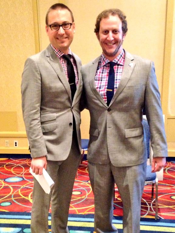 DECAWRLC's tweet photo. RT @jasonlucash: Who wore it better today at #WRLC2014 , myself or @TeamTRI_Curtis ? #godeca #wedidntplanit http://t.co/MseuIgHUf6