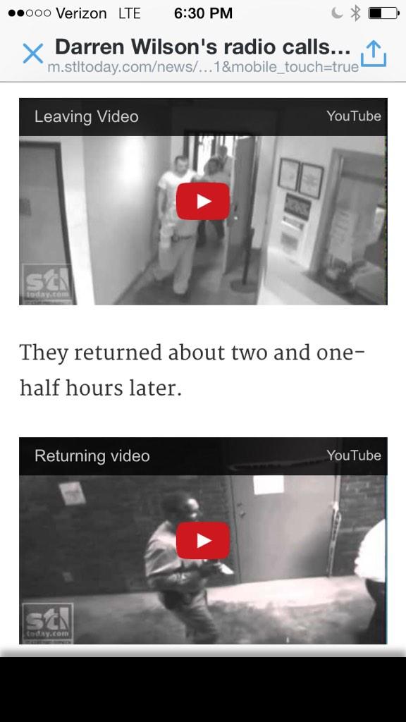 RussPtacek's tweet photo. #Fergusom: New video/timeline in #MichaelBrown case by @stltoday. @wusa9 http://t.co/S1FQsvg936 http://t.co/syUUnqb6Gl