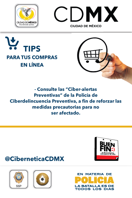 #TipsSSPDF Si vas a realizar compras en línea, hazlo desde un equipo personal #BuenFinCDMX @CiberneticaCDMX