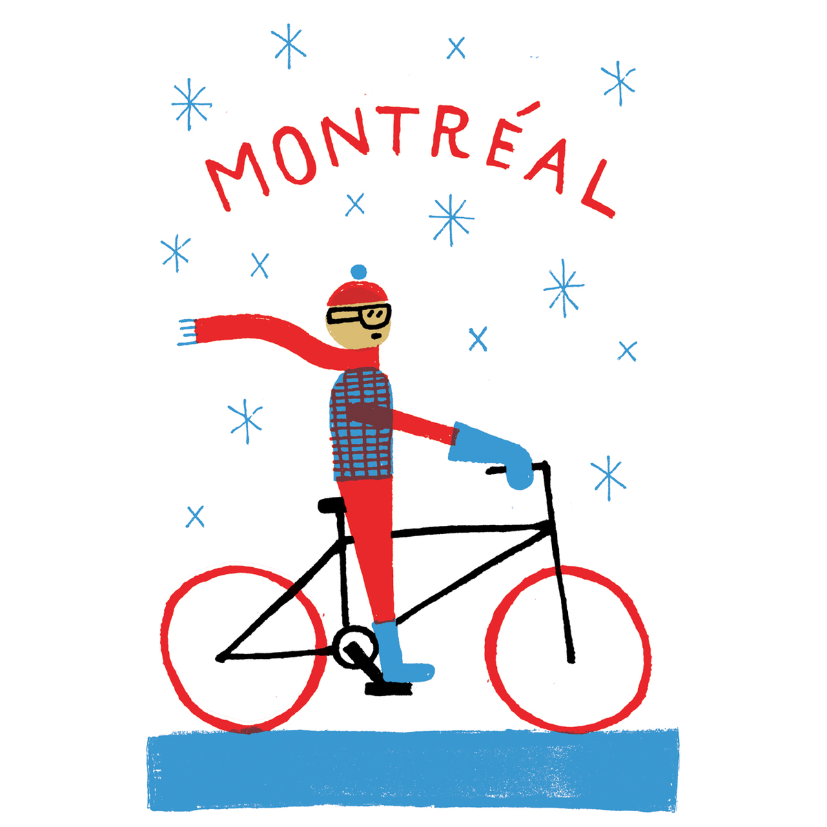 PaperoleMtl's tweet photo. Premières neige @MTL_Ville #Montreal Illustration #BenoitTardif #paperole #cartepostale #neige http://t.co/DcGyYy2fFa