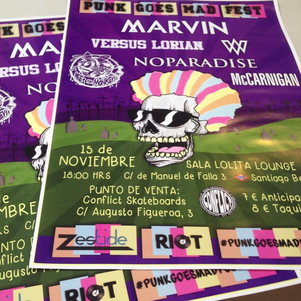 Zestide's tweet photo. Llegó el día, hoy es el #PunkGoesMadFest  el festival del pop punk, del buen rollo, de los saltos, los pogos... GO! http://t.co/Xo4Fywo3yS