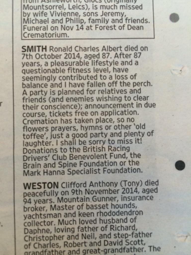 Beathhigh's tweet photo. Cracking obituary in Thursday's Times... http://t.co/SqYh8AnDHo