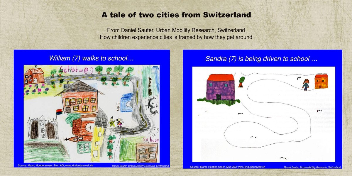 From Daniel Sauter's recent presos in #Auckland. How children get around cities frames how they experience cities.