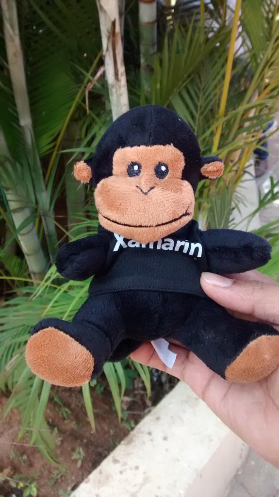 krishnarajb's tweet photo. Got this #xamarin monkey in #techedindia thank you @xamarinhq and @nishanil http://t.co/Dr8x1Mxzgs