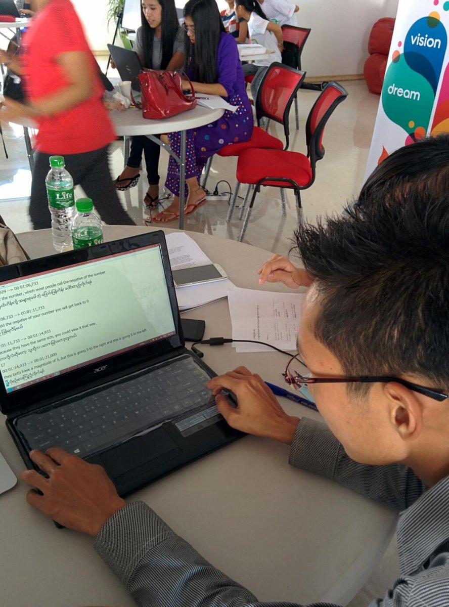 KhanBurmese's tweet photo. "@gichiba: #translateformyanmar even when the power is out! http://t.co/C5xjOqOeiP" #khanacademy