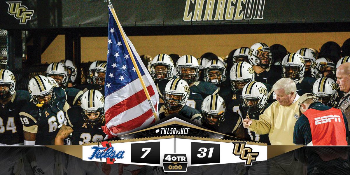 UCFKnights's tweet photo. FINAL: #UCF 31, Tulsa 7

#ChargeOn http://t.co/HGcN1aZPLb