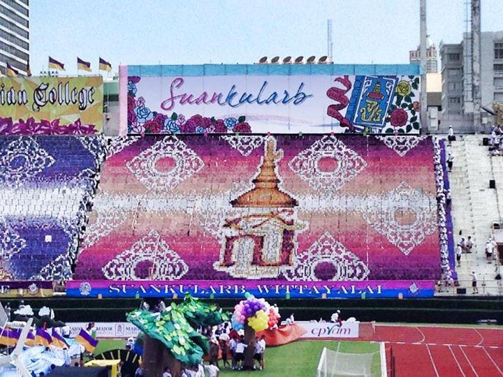 manopsi's tweet photo. การแปรอักษรของสุภาพบุรุษสวนกุหลาบ เทิดพระเกียรติสมเด็จพระเทพครบ 5 รอบ 😍😘👍 #OSK #Jaturamitr http://t.co/1G5lk39uWH