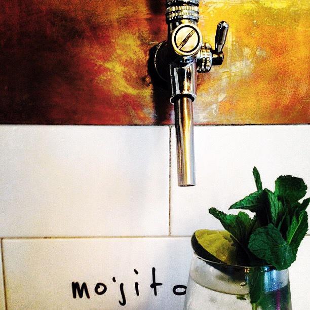Now pouring from the taps....Mojito!!! $10 during happy hour 5-7 #getdownhere #oxwell #cocktails #mojito #ontap
