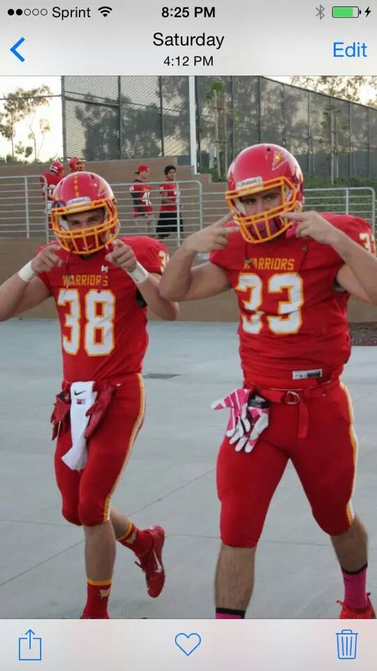 WHS13FOOTBALL's tweet photo. Super Sophs KG &amp; McBeast prepped to make noise in 2015 http://t.co/zFsScydbM5