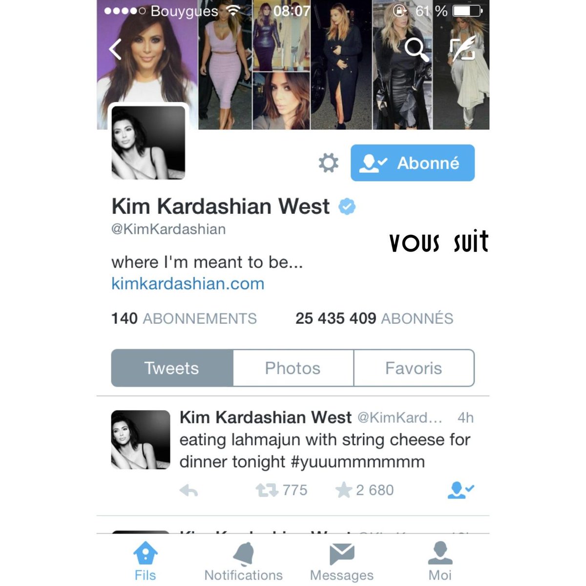 Floaddict's tweet photo. #KimKardashian me suit c'est booon ma kimyyyyyy ❤️❤️❤️❤️ Les rageux diront FAKE ✋✋ #BouleDeLove #TtCaTtCa http://t.co/FEmplJagD1