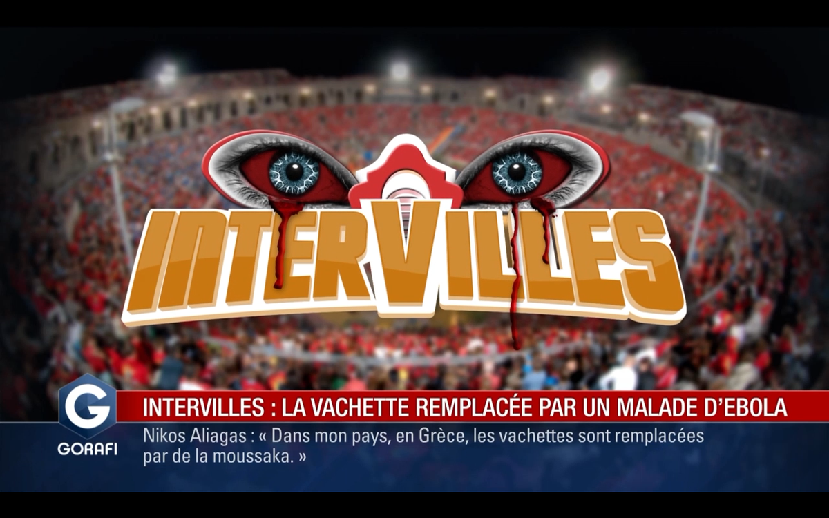 linfoduvrai's tweet photo. Intervilles: La vachette sera remplacée par un malade porteur du virus Ebola http://t.co/5eooOS3g4j v/@le_gorafi #LGJ http://t.co/nX40fo6Nn7