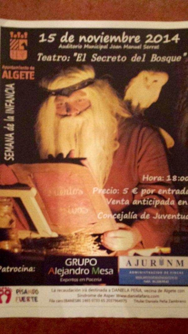 cesarpuebla7's tweet photo. Hoy Teatro Solidario en #Algete
Recaudación destinada a @Danielasfan 
¡Colabora!
18 horas
Edificio Joan M. Serrat 5€ http://t.co/JdWs62ilri