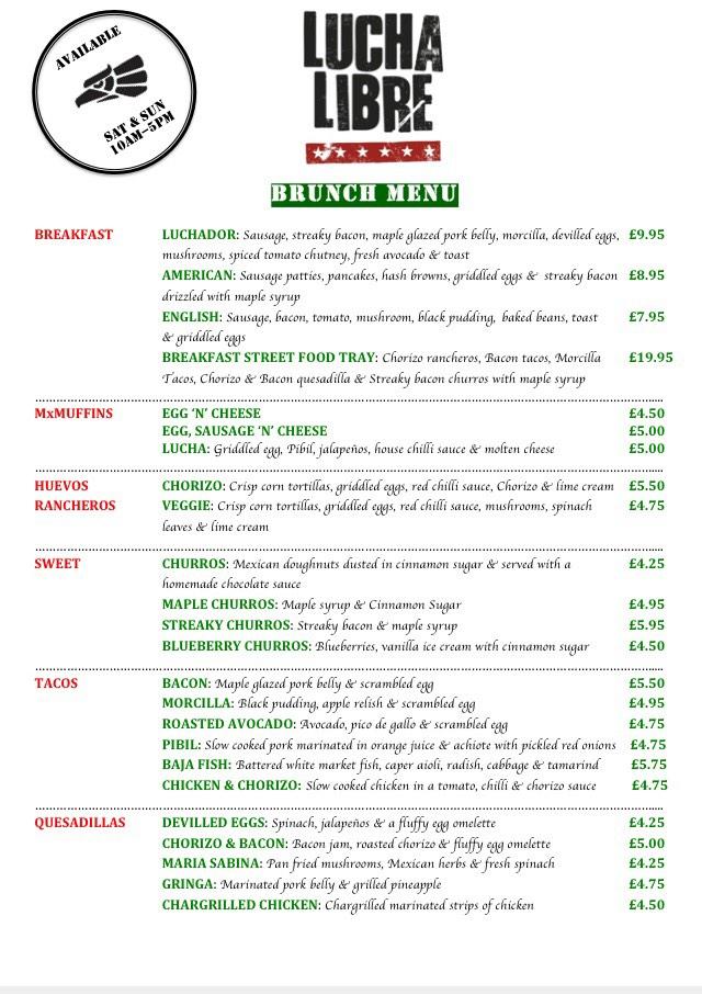 luchaliverpool's tweet photo. We will be open in half an hour for #brunch! Here's our brand new delicious weekend brunch menu: #mxmuffin #luchador http://t.co/BjrJRFVwhf