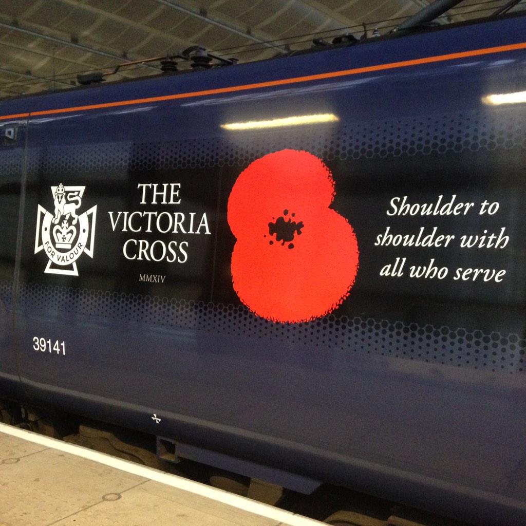 Se_Railway's tweet photo. Proud to support @PoppyLegion with today's special charter, raising funds for #poppyappeal #javelin #stpancras http://t.co/H8qctxUocY