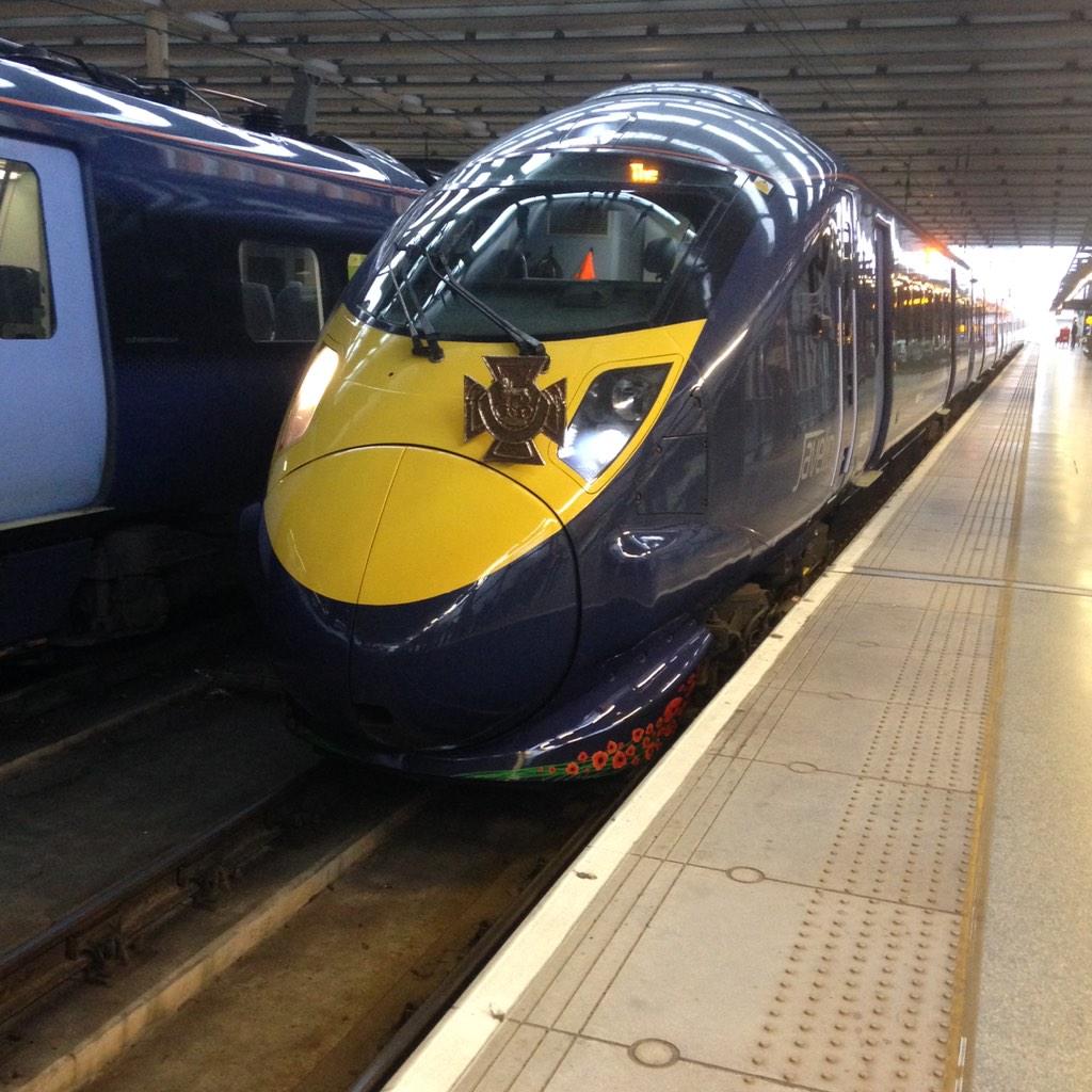 Proud to support <a href="/PoppyLegion/">Royal British Legion</a> with today's special charter, raising funds for #poppyappeal #javelin #stpancras