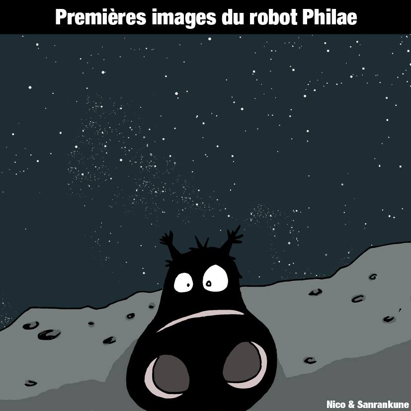 Sanrankune's tweet photo. #Philae2014 : on vous ment ! 
-
"Le petit livre noir en couleur de Dominique" par @PixelVengeur
 chez @VideCocagne ! http://t.co/wQgRGqRaNc
