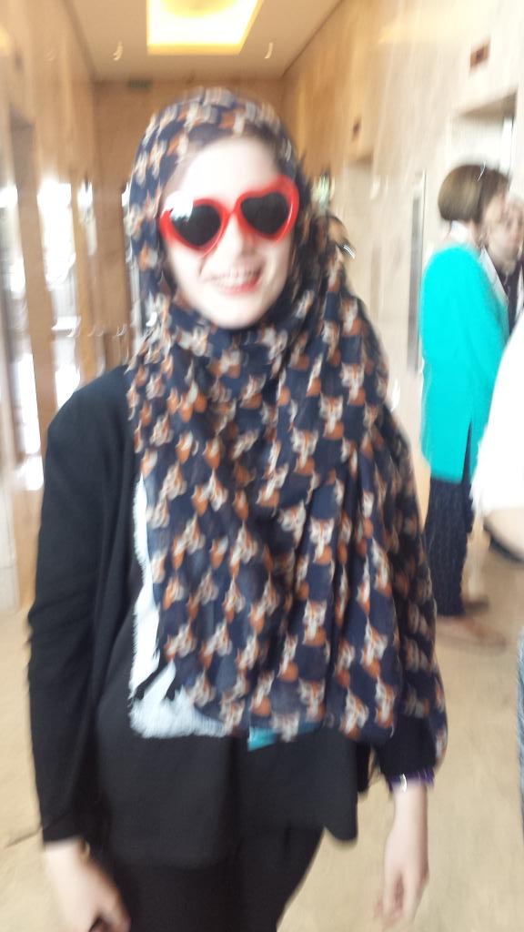 TeamNeroF1's tweet photo. design engineer jess all ready for the mosque #F1inSchoolsWF http://t.co/vELO7TVFQ3