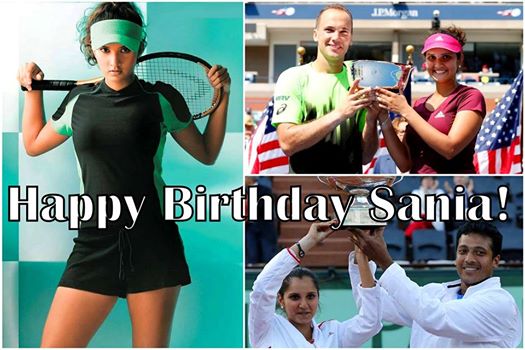  Wishes a vey Happy birthday to the Queen of Indian tennis - Sania Mirza! turns 28 today ! 