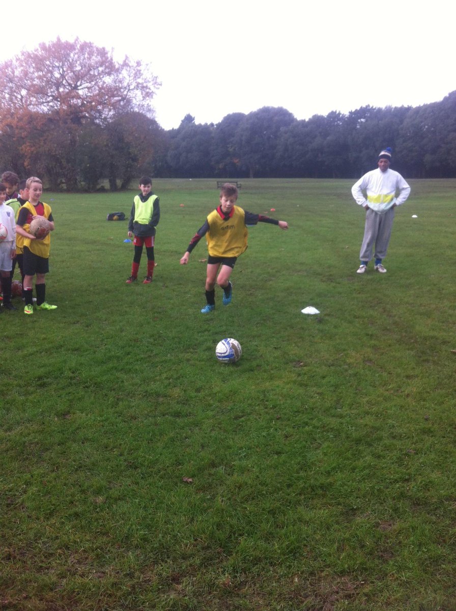 EMHFC1967's tweet photo. The EMH U12 Managers Birthday Crossbar Challenge. Won by Jeb, Jack H and Darren. Great training session today. http://t.co/pedpWjibRm