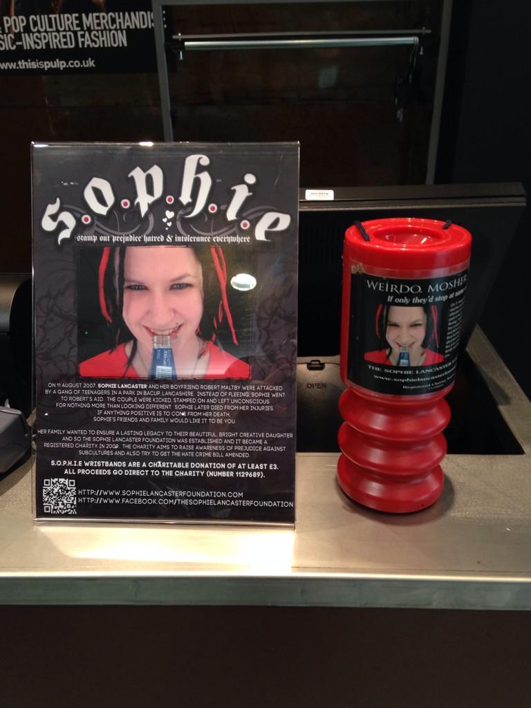ThisIsPulp's tweet photo. .@sophie_charity our new shop is now open in Bristol, we have a SOPHIE box on the till for donations ☺️ http://t.co/B0ghw0OIXP