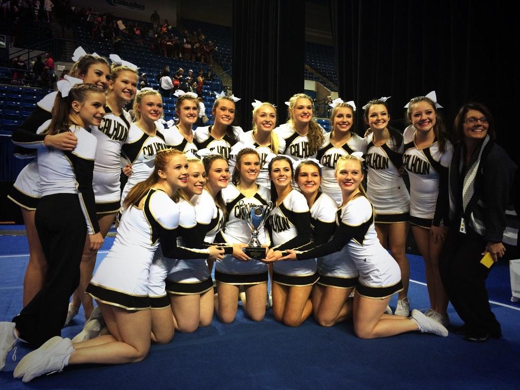 The 3A <a href="/GHSACheer/">GHSA Cheerleading</a> Championship title goes to Calhoun high school. <a href="/cheerstudios/">Cheer Studios</a>