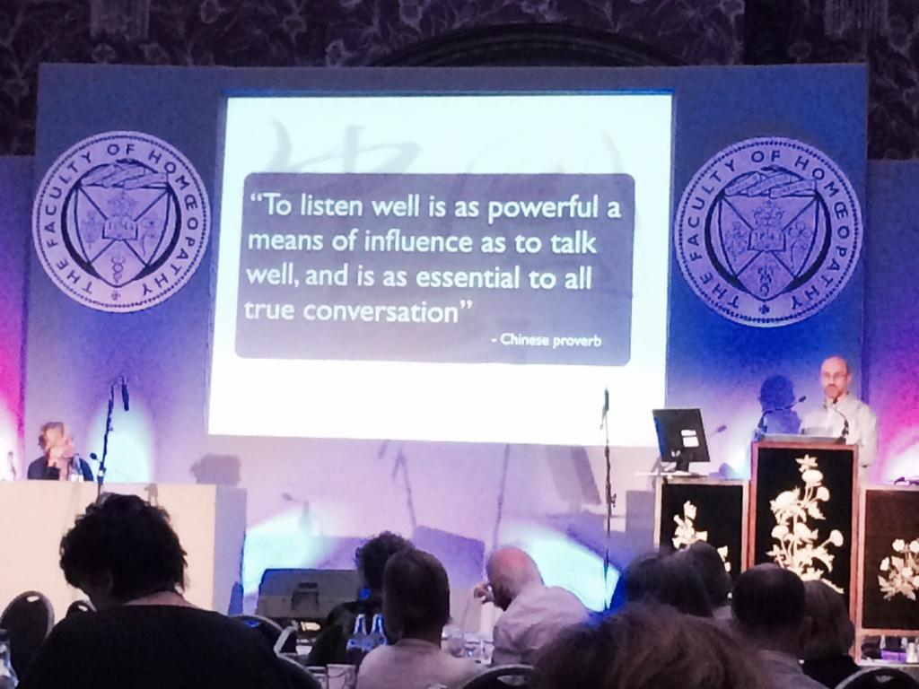 fohhomeopathy's tweet photo. The importance of good listening skills within #medicine &amp; #healthcare #NHS #bhc2014 #homeopathy @McCollKaty http://t.co/pDCnUffeSn