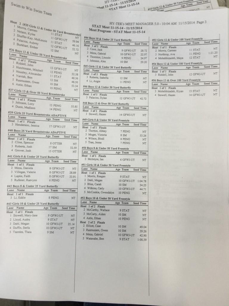 FairmontPool's tweet photo. Revision Heat Sheets Page 2 and 3 http://t.co/UYfv2KczbG