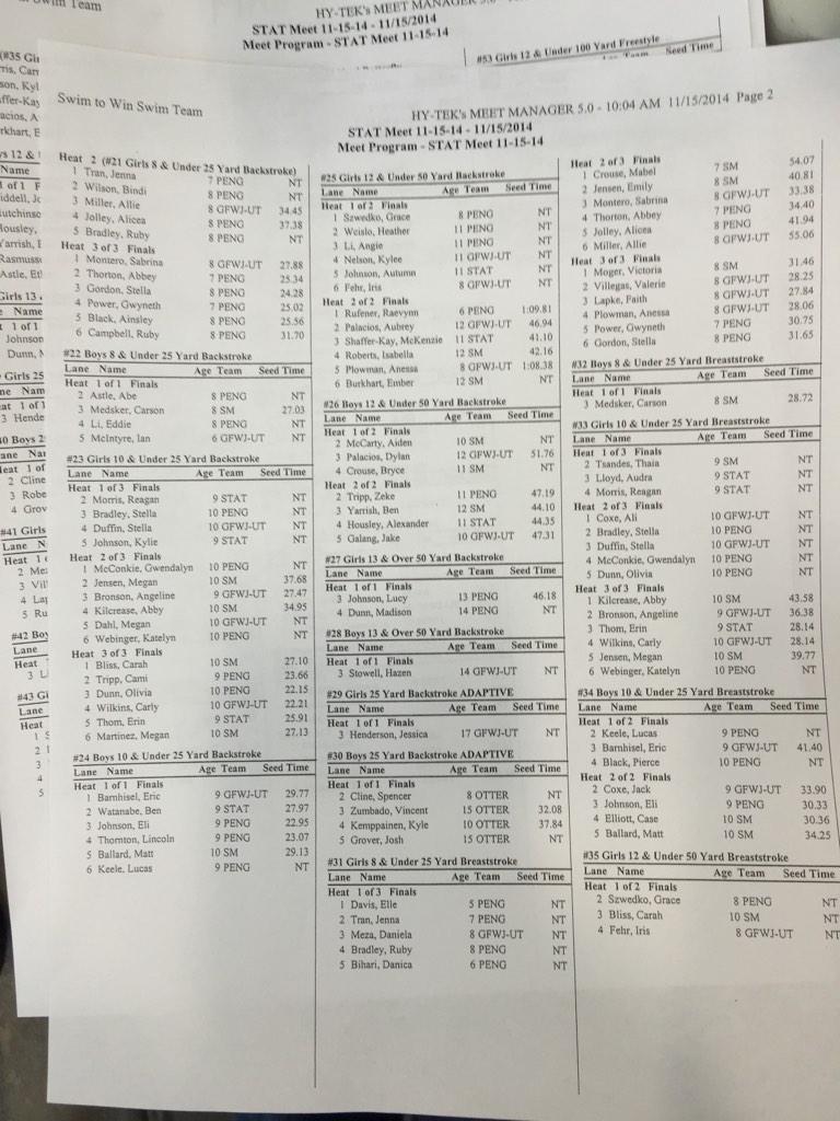 FairmontPool's tweet photo. Revision Heat Sheets Page 2 and 3 http://t.co/UYfv2KczbG