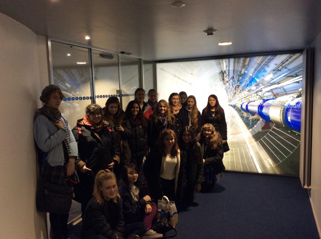 patrick_slade's tweet photo. @RedMaidsSchool 
Here is a picture of us at CERN http://t.co/YDhfN6MY31