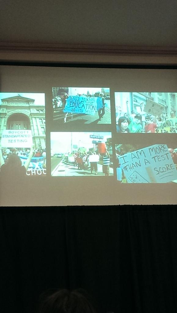 INTOnews's tweet photo. 'I am more than a test score' Americans protest against reliance on test results in assessing teachers #intoed14 http://t.co/fKrqSM4DJb