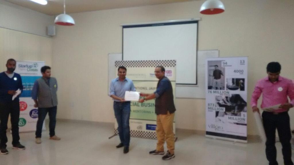 Congrats winners of #Unconvention|L #jaipur #socent pitch! Varsha Motors and Karma Healthcare (spl mention DialJob)