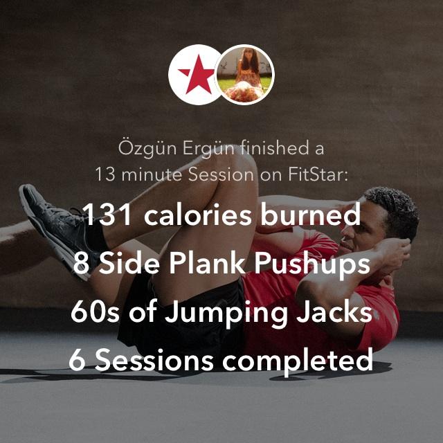 I finished a 13 minute <a href="/FitStar/">Star Fit marmitas saudáves</a> Session and burned 131 calories #FitStarChallenge app.fitstar.com/sessions/54675…