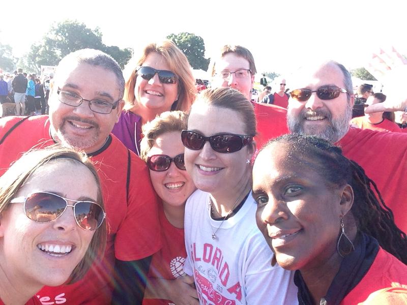jwriter's tweet photo. The gang gathered at #tbheartwalk @biskbits @biskeducation http://t.co/eIGrLYh6mi