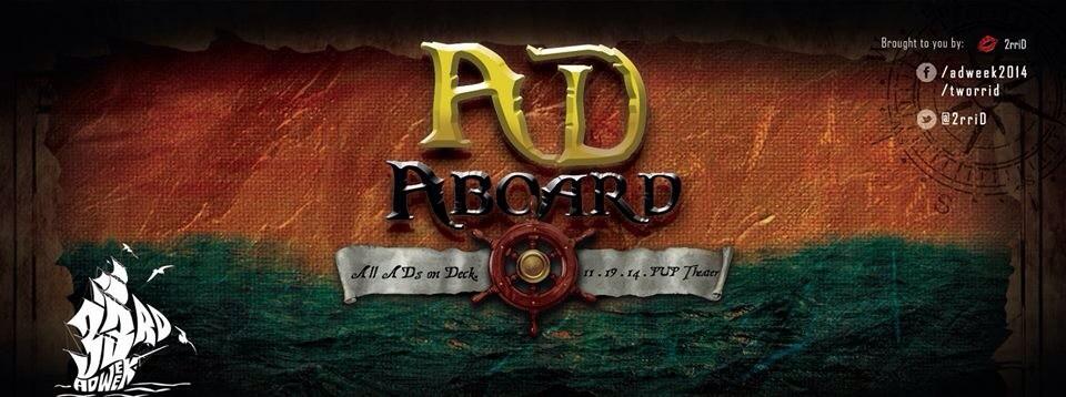 clarisepaterno_'s tweet photo. @2rriD gives you, "AD Aboard: All Ads On Deck"
#AdWeek2014
#ADAboard
#AllAdsOnDeck
#2rriD http://t.co/G7jaOKcCjY