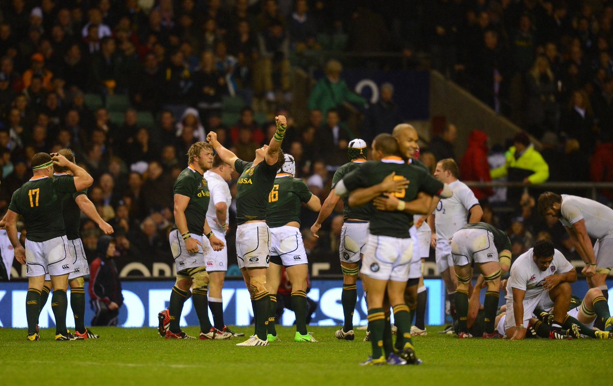 The Boks are unbeaten in their last 11 games against England going back to 2006, winning 10 &amp; drawing 1 #SSRugby
